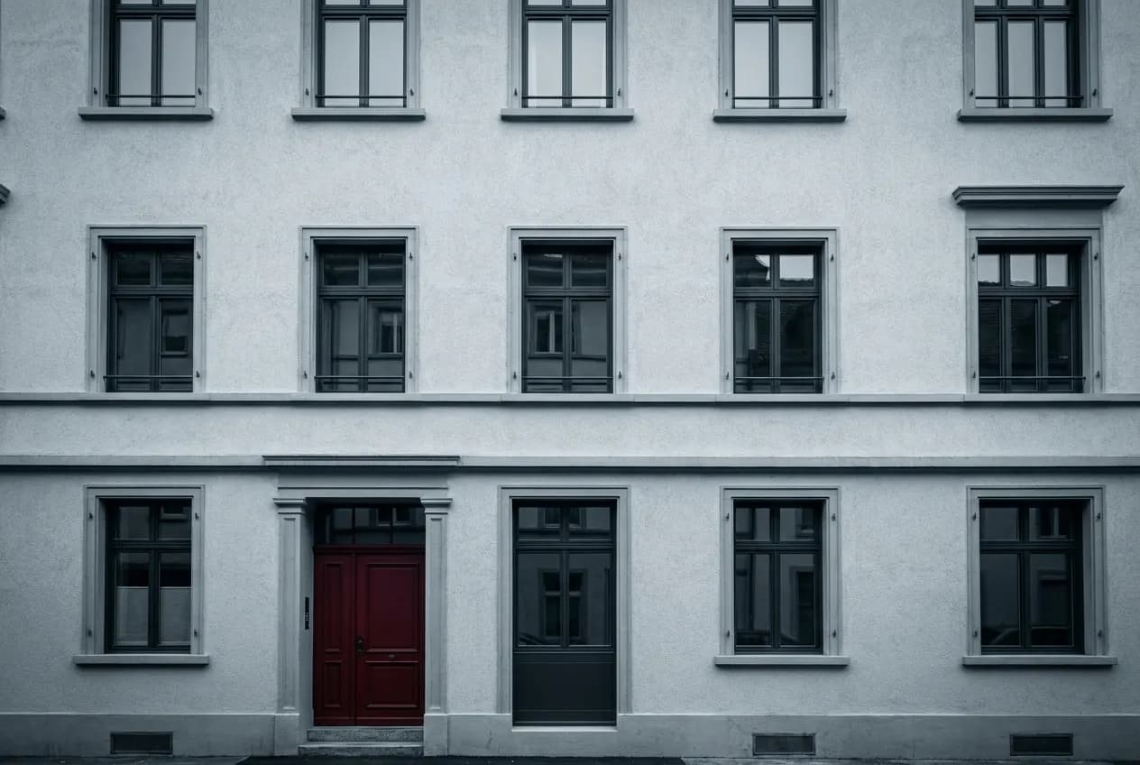Renovierte Liegenschaft in Basel — Fassade und Eingang nach Sanierung durch die ELVA Group GmbH